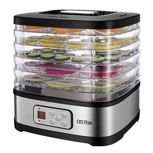 OSTBA Food Dehydrator Machine Adjustable Temperature & 72H Timer, 5-Tray Dehydrators for Food and Jerky, Fruit, Dog Treats, Herbs, Snacks, LED Display, 240W Electric Food Dryer, Recipe Book