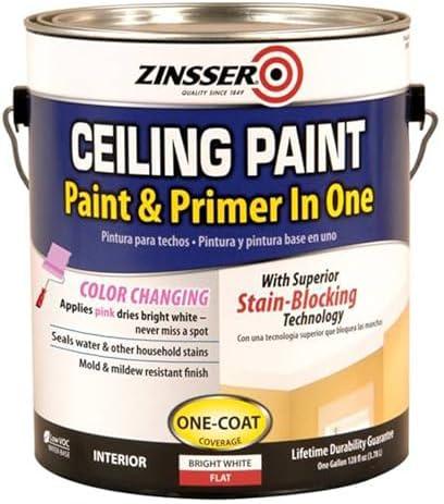 Zinsser 260967 Ceiling Paint & Primer in One, Gallon, Bright White
