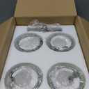 VOLISUN Crystal Vanity Lights for Bathroom, 4 Light Bathroom Vanity Light, Modern Stainless Steel Bathrooms Lights Over Mirror, Chrome Bathrooms Lights Fixtures-UL Certificated(Exclude Bulb)