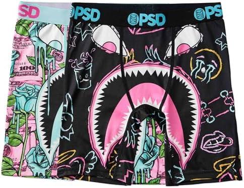 PSD Underwear Youth Boys Boxer Brief - Various Print Comfortable Active Underwear for Boys, Kids Boys Underwear Packs, S