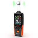LASELION MS04 Pinless Moisture Meter with Ball Probe for Non-Destructive Area Scans Ideal for Wood Walls and Construction Materials Customizable Humidity Alarms Built-in Flashlight