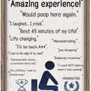 Funny Bathroom Poop Here Sign - Toilet Decor - Bathroom Wall Decor - 8 x 12 Inch Toilet Tin Sign