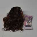 Brown Highlight Short Wavy Wig for Women Lace Hairline Bob Style Synthetic Heat Resistant - Natural Appearance for Everyday Hairstyle 14 Inch