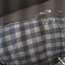 KKJIAF 4 Pieces Plaid Ruffle Full Size Bed Sheets, Cotton Gingham Full Size Sheet Set Linen Feel Comfy Breathable Ruffed Bed Sheet Set with 16 Inch Deep Pocket, Dusty Blue