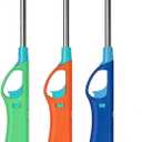Refillable Butane Lighter,Long Stem BBQ Lighter,3 Pack Multipurpose Lighters(No Butane Fuel Inside)