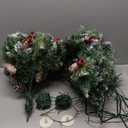 Timer Dual Color Change 2 Pack Christmas Tree Outdoor Urn Filler 24Inch Artificial Snowy Pinecone Red Berries Tripod Stake Warm White & Colorful Lights Battery Operated 8 Mode Porch Decor Pathway Yard