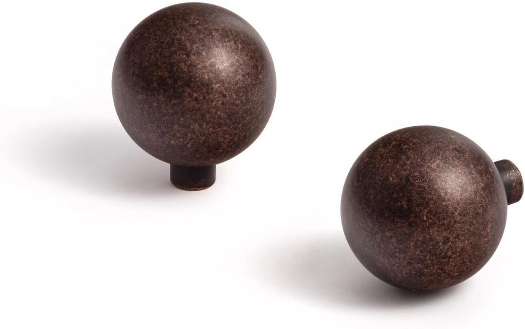 Goo-Ki Antique Oil Rubbed Bronze Cabinet Knobs with 1''(24mm) Dia,Casual Luxury Solid Zinc Cabinet Handles for Drawer,Cupboard, Wardrobe,6 Pack