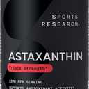 Sports Research Triple Strength Astaxanthin 12mg w/Organic Coconut Oil - Antioxidant Supplement for Skin & Eye Health Support* - Soy Free Non-GMO Gluten Free - 60 Softgels, Best By 02/2029