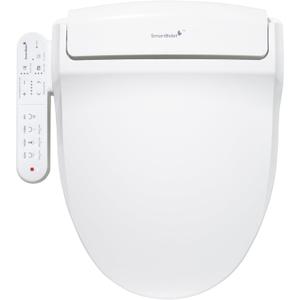 SmartBidet SB-2000 Smart Bidet Electric Bidet Toilet Seat with Heated Seat, Warm Water, Air Dryer Side Control Panel, Round