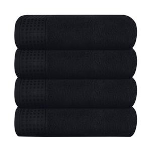 GLAMBURG Ultra Soft 4 Pack Oversized Bath Towel Set 27x54 inches, 100% Cotton Bath Towels, Highly Absorbant Compact Quickdry & Lightweight Towel, Ideal for Gym Travel Camp Pool - Sky Blue