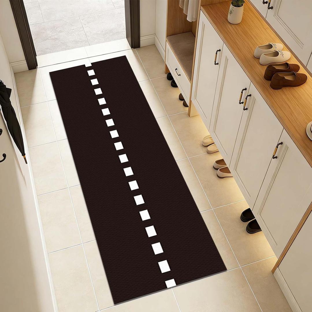 Kitchen Mats For Floor,9.8*2Ft racing Theme Rugs,washable stain-resistant soft and Foldable skin-friendly non-slip Kitchen Carpet,suitable for Hallways kitchen bedroom laundry Room Bathroom, 23.62 inches x 118.11 inches