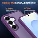 Compatible with Samsung Galaxy S25 Plus Case, Anti-Fingerprint Matte Coating, Protective Hard Back Slim Translucent Case for Samsung Galaxy S25+/S24+ 6.7", Purple