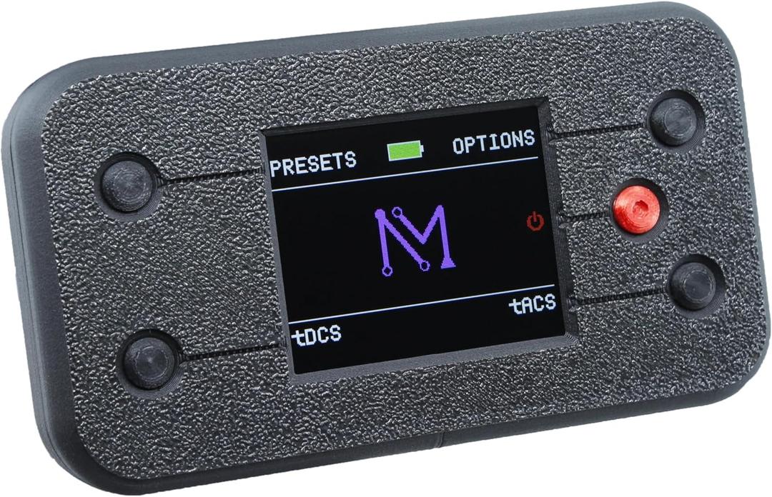 NeuroMyst Pro tDCS Device Kit - Dual DC + AC Modes, Broad Dose (4 mA), Rechargeable, Bonus Case