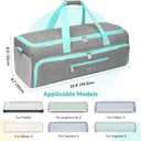 Carrying Case Fits for Cricut Maker 4/Maker 3/Explore 5/Explore 4/Explore 3/Explore Air 2, Large Travel Opening Storage Bag for Cutting Mat, Tools Accessories and Supplies, Gray&Green