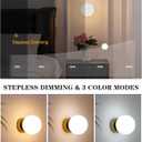 Battery Operated Rechargeable Wall Sconce Single, Brushed Gold Opal Glass Globe Wall Lamp, Wireless Touch & Remote Control, Dimmable 3 CCT + 12 RGB Colors for Bedroom Living Room Hallway