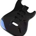 JD.Moon Electric Guitar Body For Fender ST Strat Guitar Accessory DIY Double Locking Tremolo Black Poplar Wood