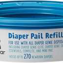 Amazon Brand - Mama Bear Diaper Pail Refills for Diaper Genie Pails, Unscented, 1080 Count (4 Packs of 270 Count)