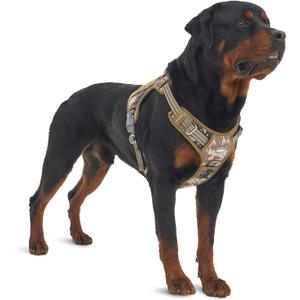 Auroth Tactical Dog Harness for Large Dogs No Pull Adjustable Pet Harness Reflective K9 Working Training Easy Control Pet Vest Military Service Dog Harnesses Desert Camo XL (XL(Neck:20-31",Chest:26-42"),75-135 lbs)