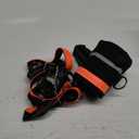 Hands-Free Waist Leash with Pouch for Two Dogs: Reflective Stitching, Dual Handle & Bungee Retractable Design  Ideal for Medium to Large Dogs (Orange)  Dog Walking Accessories