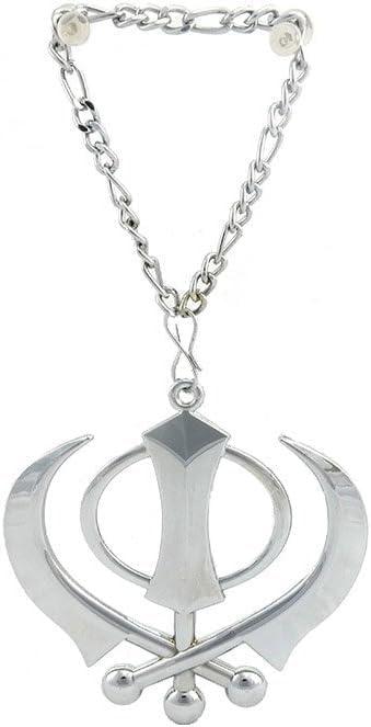 S,S Store Silver Colour Khanda For Car Rear Mirror(Car Hanging)