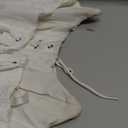 MakeMeChic Women's Renaissance Corset Bustier Tops Shapewear Lingerie Lace Up Floral Sexy Strapless Overbust Crop Top (White) XS