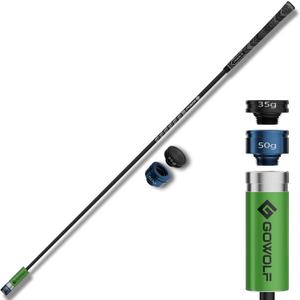 Gowolf Golf Swing Trainer with Adjustable Weights (35g) - Carbon Fiber Golf Training Aid for Speed, Driving Distance & Tempo, Ideal Warm-Up & Strength Golf Accessories for Men & Women