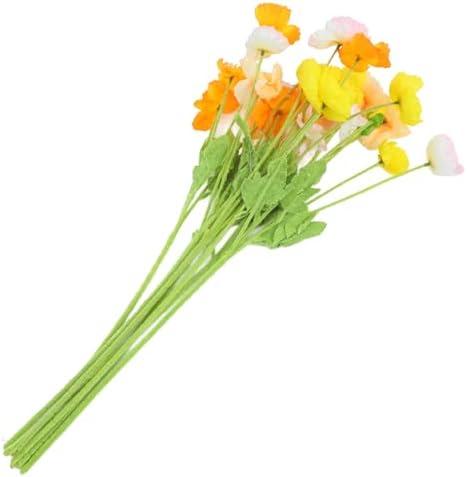 VALICLUD 13PCS Artificial Peony Bouquet Multi-Color Faux Flowers Stems Home Decor for Weddings Parties and Garden Arrangements