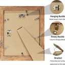 iRahmen 8x10 Picture Frame Set of 4, High Definition Real Glass Rustic Brown Frame, 8 x 10 Wood Photo Frames for Desktop Display and Wall Mounting
