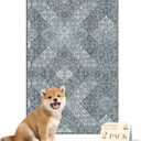 nunubaby Washable Pee Pads for Dogs, Stylish, Non-Slip and Leak-Proof Pee Pads. Reusable Potty Pads for Dogs for Crates and Floors.(Blue/Multi, 24" x36" )