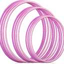 Syhood 12 Pcs Toy Color Hoop Plastic Detachable Adjustable Hoop Light Weight Exercise Fitness Equipment Toy Waist Ring for Adult Party, 3 Sizes (Gradient Pink)