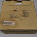 MASADI Kitchen Sink Caddy with Dish Soap Dispenser Set, 12OZ Glass Bottle, Hand and Dish Soap Dispenser Set, Non-Slip Silicone Pad, Brush Holder, Kitchen Sink Organizer Countertop (Black+Clear)