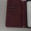iCoverCase for Samsung Galaxy S10 Plus Wallet Case with Card Holder for Women, Crossbody Lanyard Strap Kickstand PU Leather Case with Zipper Pocket Credit Card Slots Cover (Claret)