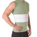 BraceAbility Broken Rib Brace for Cracked Ribs - Men's Rib Cage Support Belt for Bruised, Fractured or Dislocated Ribs Protection, Compression Wrap and Chest Support (Universal Male)