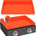 Silicone Griddle Mat Cover for Blackstone - 22 Inch True All-Encompassing Coverage Heavy Duty Food Grade Grill Buddy Mat, All Season Cooking Surface Protective Cover (Orange)