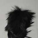 VGbeaty Men and Women Long Straight Wig 70s 80s Rocker Punk Rock Disco Mullet Wig (Black)