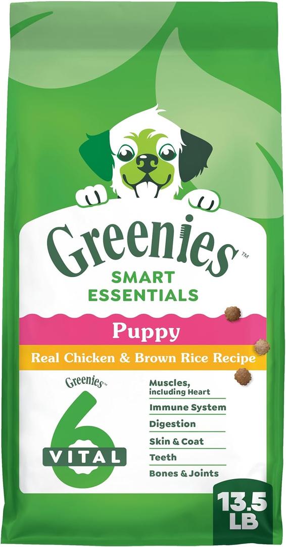 Greenies Smart Essentials Puppy High Protein Dry Dog Food Real Chicken & Brown Rice Recipe, 13.5 lb. Bag
