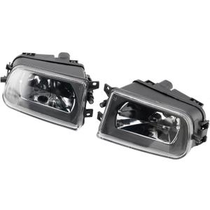 Topteng Pair Front Bumper Fog Light Lamp Housing Shell for BMW E39 5-Serise 1995-1998, Z3 1997-2001 63178360575 63178360576