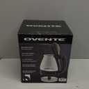 OVENTE Electric Kettle, 1.5L Borosilicate Glass Countertop Water Heater and Boiler for Coffee or Tea, BPA-Free, Auto Shut-Off, Boil-Dry Protection, Removable and Washable Spout Filter, Black KG83B