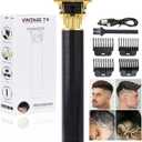 YOGINGO Professional Hair Trimmer for Men, Beard Trimmer Hair Clippers for Men, Cordless Rechargeable Hair Trimmer Metal Body Cutting Grooming Kit,Beard Shaver Barbershop (Black)