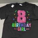 Kids Builder 8 Years Old Building Blocks 8th Birthday Girl T-Shirt, Medium