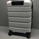 KROSER Hardside Expandable Carry On Luggage with Spinner Wheels & Built-in TSA Lock, Durable Suitcase Rolling Luggage with USB Port, Carry-On 20-Inch, White