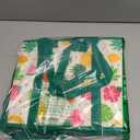 BALEINE 3Pk Reusable Grocery Bags, Foldable Shopping Bags for Groceries with Reinforced Bottom & Handles (Hawaiian Brunch)