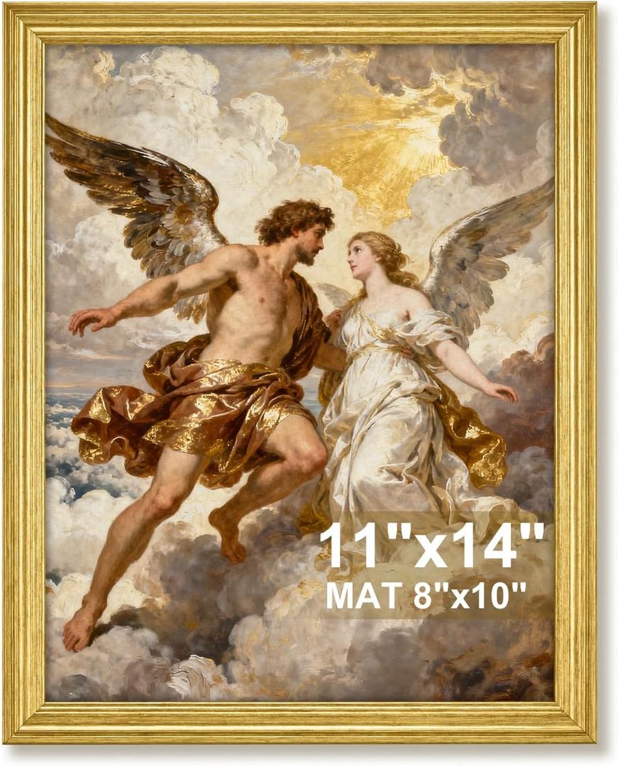 TWING Vintage Picture Frames 11x14, Ornate Wall Picture Frame with Shock-Resistant Acrylic Cover for Residential, Hospitality Design, Exhibition