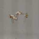 Casdre Flower Bridal Hair Pins Pearl Bride Wedding Hair Accessories Rhinestone Hair Piece for Women and Girls(Pack of 3) (B Gold)