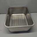 Stainless Steel Sifting Litter Box with Sifter,Metal Cat Sifting Litter Box for Pine Pellets,High Side to Prevent Litter Tracking for Big Cat Multi Cats,Anti-Urine Leakage,Easy Cleaning,Less Tracking