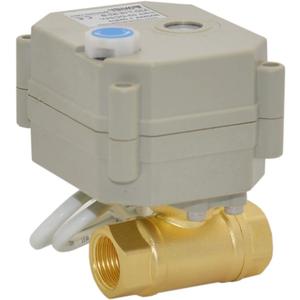 2 Way 12V/24VAC/DC 9-24V CR5-02 On/Off Auto Return Electrical Position Feedback Motorized Ball Valve (1/4" Brass)