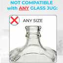 Jug Plug 5 Gallon Water Jug Cap – No Spill, Fits All Standard 3 & 5 Gal Jugs – Reusable Silicone Jug Lid & Caps Replacement, Leak-Proof Water Bottle Cap – 3 Pack (Blue)