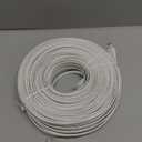 Ethernet Cable 100 ft, Cat 6 Flat Cable Slim Long Cat6 High Speed Computer Network LAN Patch Cord Wire with Clips & Rj45 Connector for Router,Faster Than Cat5e/Cat5,100 Foot White