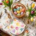 3 x 50PCS Easter Eggs Paper Napkins - 6.5 x 6.5 Inch Watercolor Bunny Egg Luncheon Napkins Disposable Dinner Supplies for Easter Birthday Party Decorations