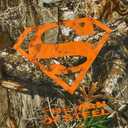 Bioworld Superman Blaze Orange Logo Men's Camo Crew Neck Short Sleeve T-Shirt-XXL